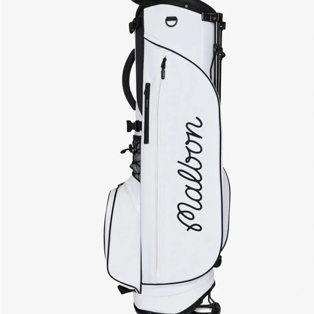 1000% Auth. New Malbon “Walking” Golf White Golf Bag - Picture 3 of 10